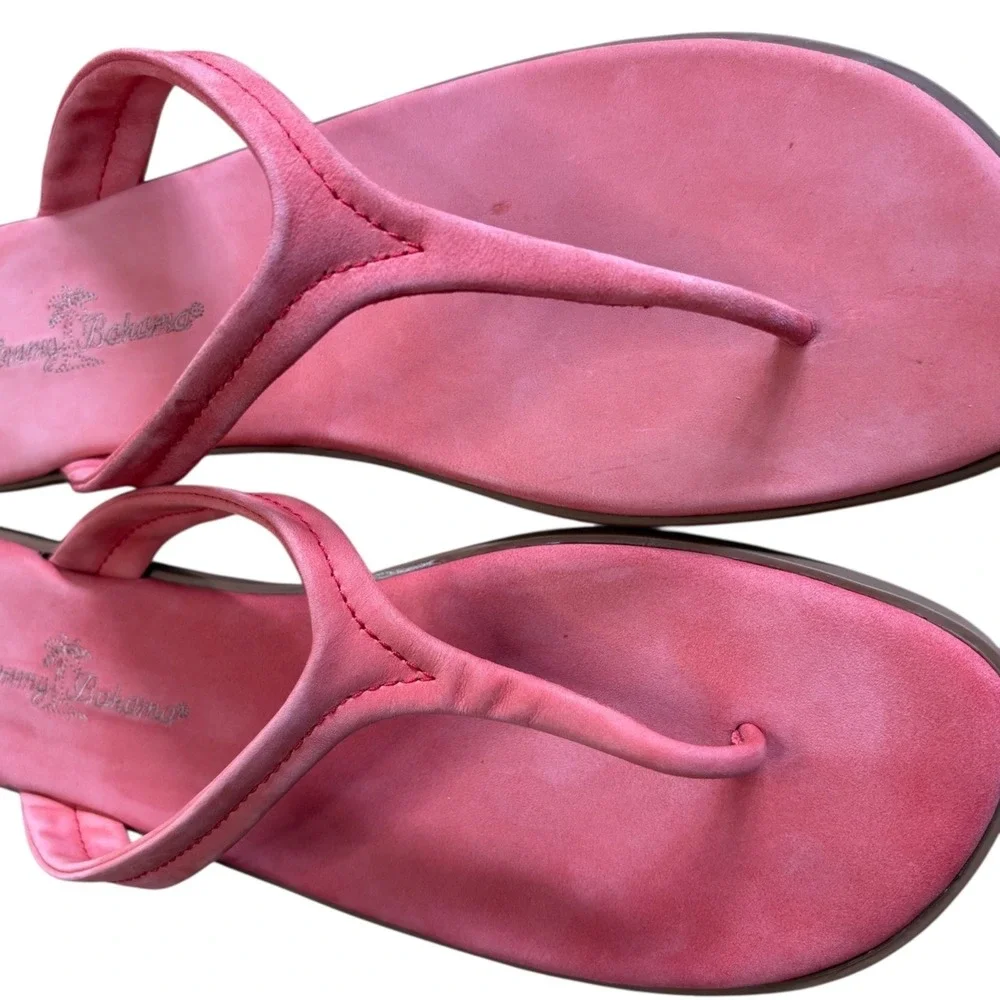 Tommy Bahama Relax Tahini‎ Nubuck Leather Sandals Cherry Size 10 Early 2000s